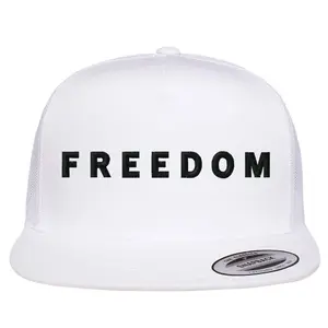 Freedom Charlie Kirk Patriotic Faith USA Christian Embroidery Embroidered Flat Bill Trucker Hat