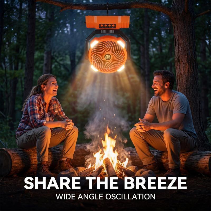 Portable Rechargeable Fan - 8.7-Inch Camping Fan for Outdoort, 10000mAh(58Hrs) Battery Operated Fan for Camping, Auto Oscillation Timing Fans with Remote/Light, ,Outdoor Rechargeable Fan,Operated Camping Battery Powered Fan with Hook&Bright LED Light Portable Rechargeable Fan - 8.7-Inch Camping Fan for Outdoort, 10000mAh(58Hrs) Battery Operated Fan for Camping, Auto Oscillation Timing Fans with Remote/Light, ,Outdoor Rechargeable Fan,Operated Camping Battery Powered Fan with Hook&Bright LED Light