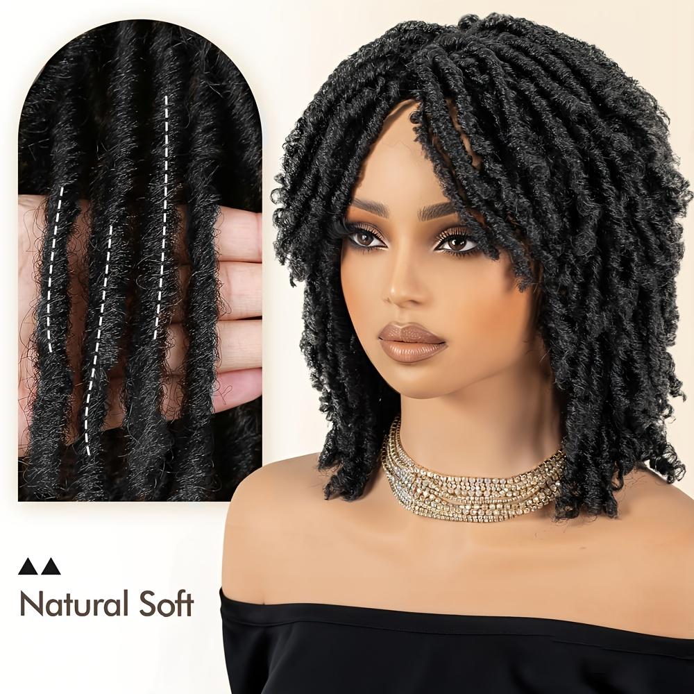Crochet Short Dreadlock Synthetic Wig for, Suitable for Daily Wear and Parties, 8 Inches