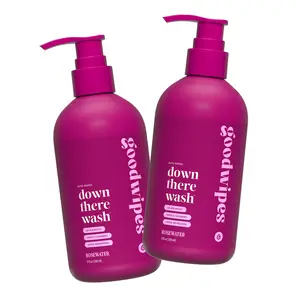 Goodwipes Rosewater Down There Wash | pH Balanced Gently Cleansing Ultra Refreshing with Aloe Vera & Vitamin E | 2 pack