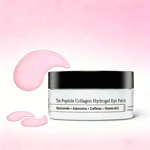 Peptide Collagen Hydrogel Eye Patch: Reduce Eye Bag Puffiness , Firm & Revitalize with Niacinamide + Caffeine + Vitamin B12
