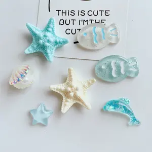7/21pcs Geometric Starfish Shell Fish Dolphin Resin Fridge Magnets - Cute Ocean-Themed Decor for Kitchen, Office, Home - Vibrant Colors, Durable Design, Perfect Gift for Birthdays, Parties & Holidays, Cute Fridge Magnets