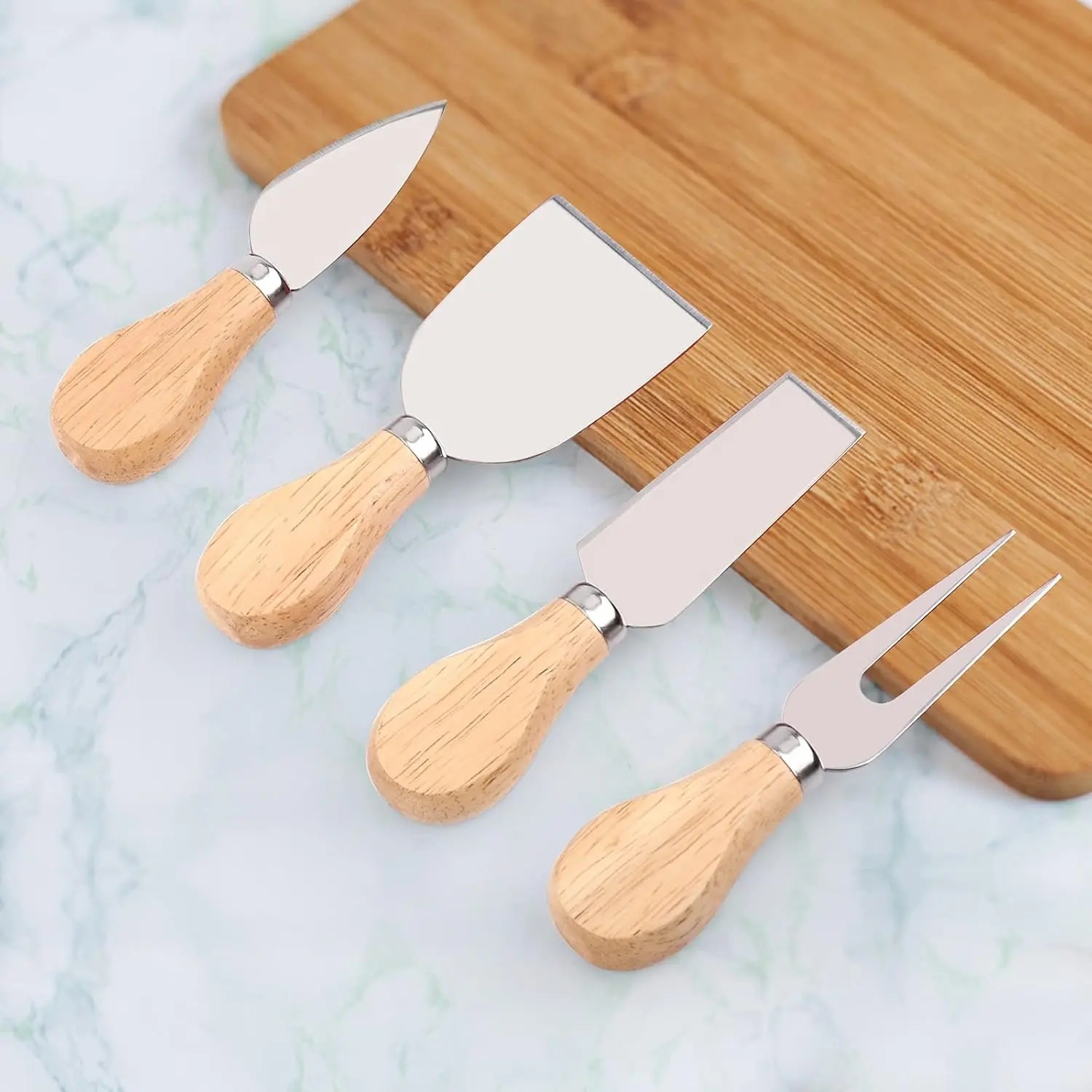 [Custom] Wooden Handle Cheese Knife Set