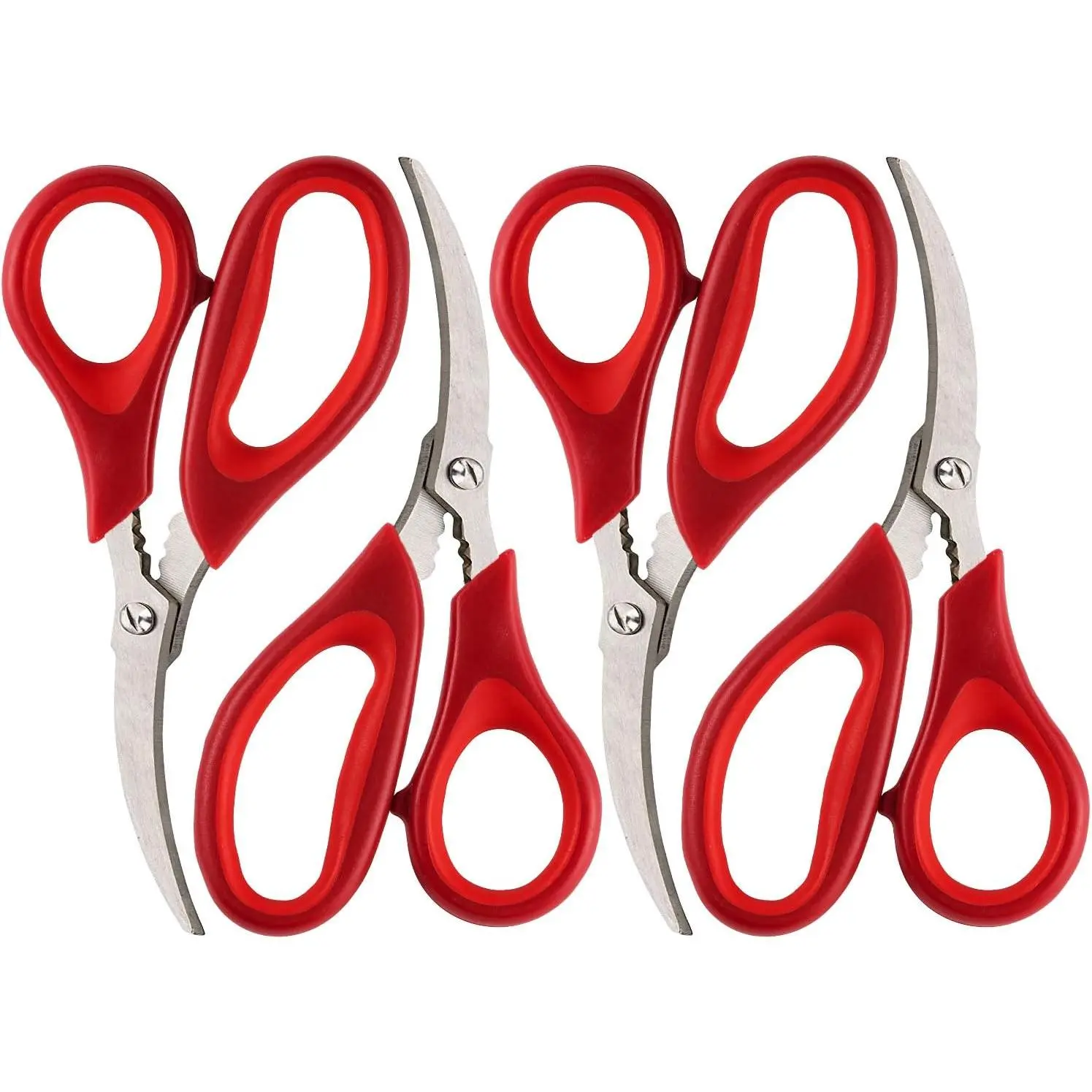 Kitchen Seafood Scissor for Crab , 4 Pack Crab  Lobster Shell Cracker, Lobster Shrimp Crayfish Crawfish  Fish , Seafood Crab  Crackers and Tools