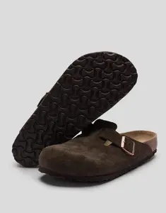Mocha Suede Cork Clogs – Soft Footbed Casual Shoes for Everyday Comfort & Streetwear
