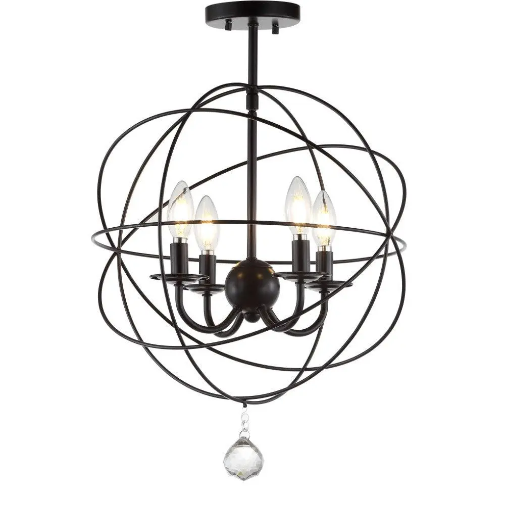 JONATHAN Y Alma Traditional Metal LED Flush Mount - Decorative Metal Alloy Ceiling Lighting, Indoor Lighting for Living Room, Bedroom