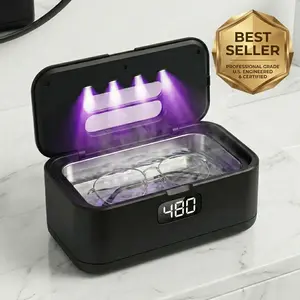 Ultrasonic Cleaner,Ultrasonic Jewelry Cleaner for Diamond Ring, Silver, Gold, Earrings, Necklaces, Glasses, Denture, Retainer, Cpap, Coins, Mouthguard, Razors.Perfect Holiday Gifts for Family & Friends