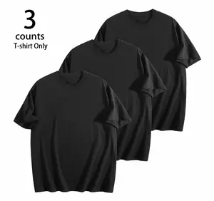 3-pack of men's pure cotton blank T-shirts