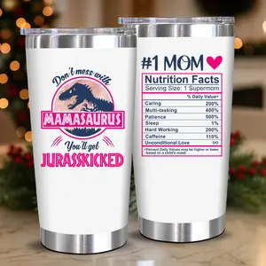 NewEleven Mamasaurus Funny Mom Tumbler 20oz Double Wall Insulated Stainless Steel Cup Perfect Christmas & Thanksgiving Gift for Mom Trendy Cute Reusable Vacuum Insulated Tumbler, dealsforyou, summerwins, summersale, midyearsale, restock, dealsforyoudays