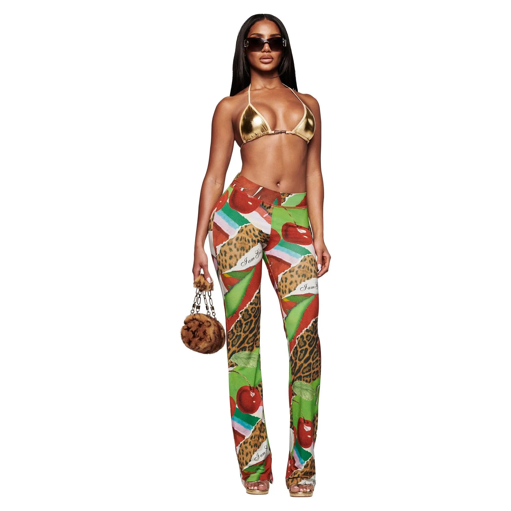 BLARE TRACKPANT - WILD CHERRY Fit Printed