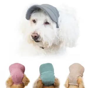 Plush Pet Baseball Cap with Ears, Outdoor Sun Protection Hat for Small Medium Large Cats, Poodle Dogs, Fabric Material, Comfortable Fit