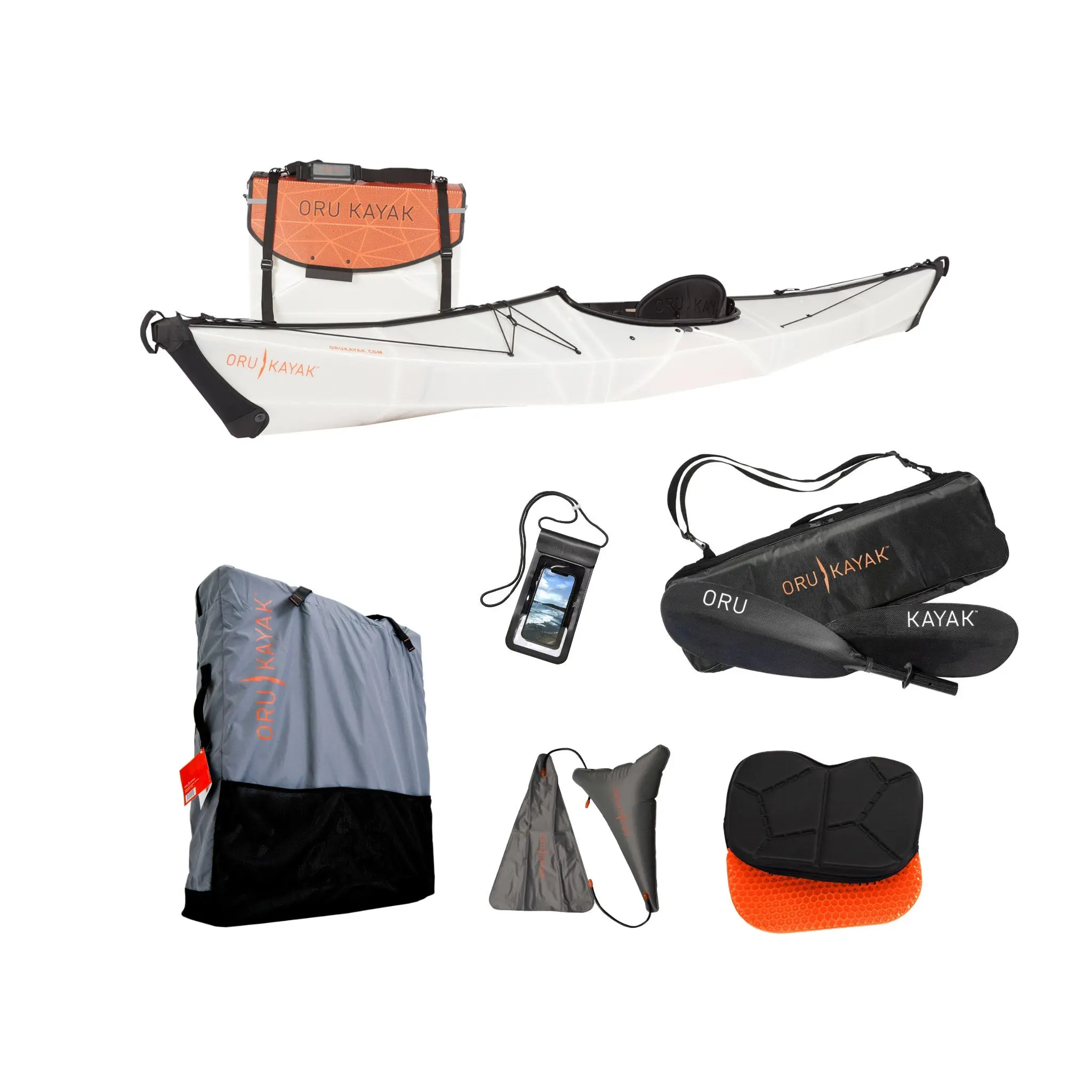 Foldable 1-Person Single-Seat Kayak Bundle with Folding Design - 12.3 ft Polyethylene Vessel for Adults, 26 lb Lightweight Portable Kayak for Recreational Water Sports