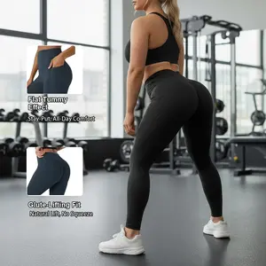 Stylish & Skin-Friendly leggings.womenswear High Waisted Women's Yoga Leggings | Basic Minimalist Tummy Control Seamless Buttery Soft Crossover Waist | 4-Way Stretch Moisture Wicking for Pickleball Gym Workout Yoga Daily Casual Wear, Black Bottoms