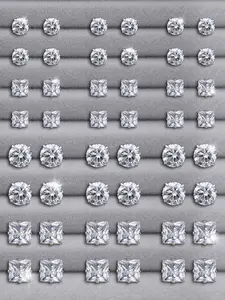 Summer Outfits 2024 Rhinestone Decorated Stud Earrings, Geometric Design Earrings, Trendy Ear Jewelry for Party Clothing Decor, Chic Gift for Women and Girls