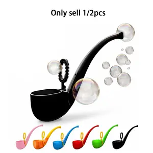 1/2pcs Soap Bubble Pipe, 3D Print Bubble Blower Wand, 1960s Vintage Magic Bubble Pipe,Outdoor Fake Bubble Pipe Stress Relief Toy, Funny Party Gift for Women Men