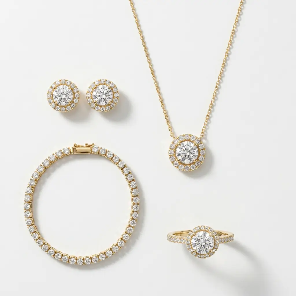L—「Live」Exquisite Sparkle Jewelry Set - Crafted for Perfection