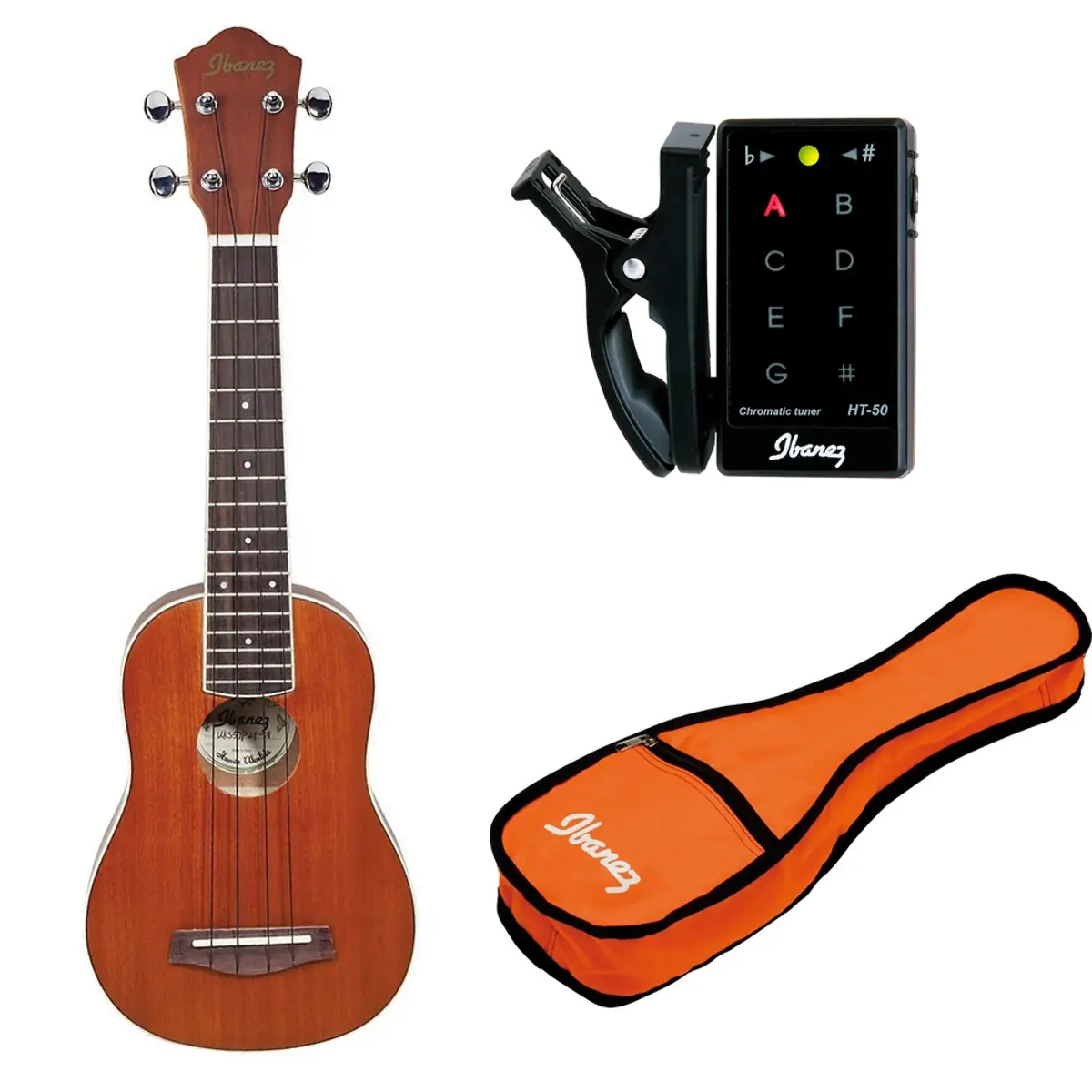 Ibanez IUKS5 Ukulele Package with Padded Bag and Tuner