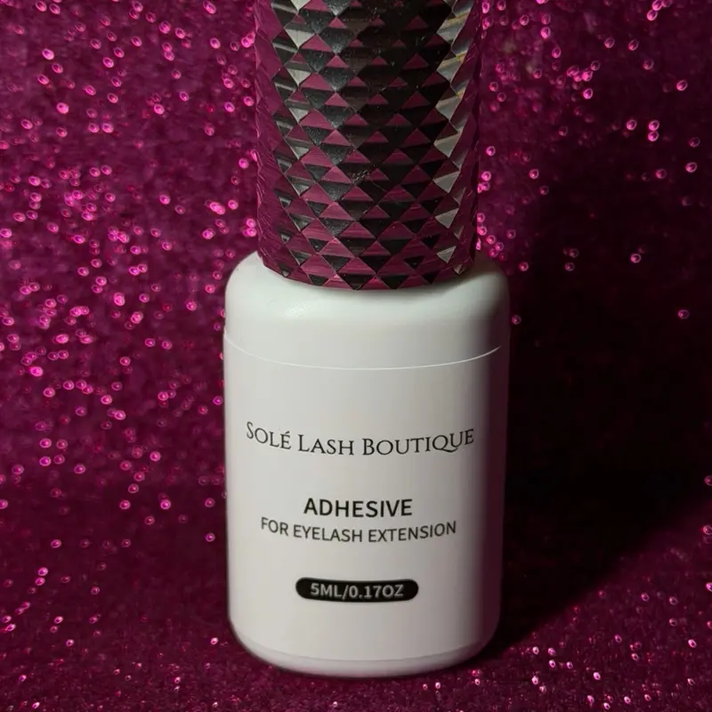 Solé Lash Boutique Professional Lash Adhesive – 0.3s / 0.5s Fast Dry Strong Hold (Black & Clear)