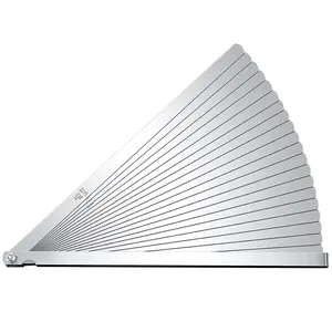 25  Steel Feeler Gauge Tapered Feeler Gauge Set Stainless Steel Dual Marked Metric and Imperial Measuring Tool for Measuring Gap Thickness or Width (0.038-1.02 Mm)