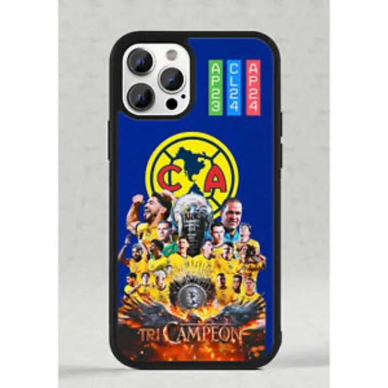 CLUB AMERICA AGUILAS Tri Campeon Sturdy Anti-Drop Polycarbonate-TPU Phone Case, Full Print Football Fashion Mexico Football Fan Accessory for iPhone Series (17/16/15/14/13/12/11 Pro Max Plus Air), Gift for Him