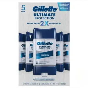 Gillette Ultimate Protection 6-in-1 Antiperspirant, 3.8 oz, 5-pack Body Care Deodorant