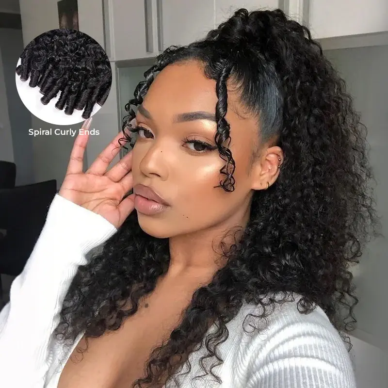ISEE HAIR Burmese Curly Ponytail InvisiFit Strap Cap With Clip In 100% Human Hair #SoHoChic #TikTokShopBackToSchool
