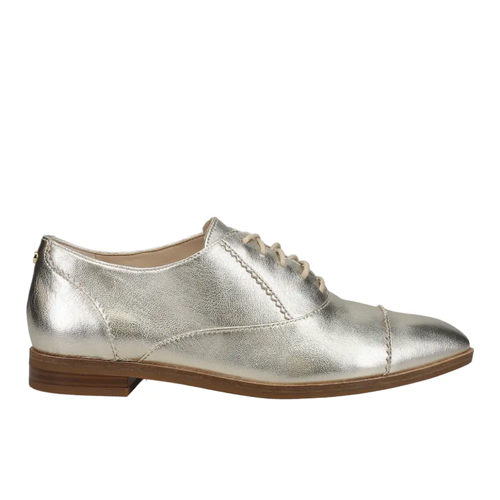 Cole Haan Womens Go To Arden Metallic Oxford Flats Casual - Gold