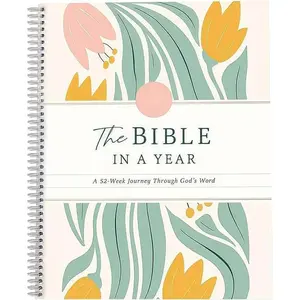 The Bible In A Year For Women,Spiral Bible,52 Week Bible Study Planner,A Daily Bibles Study Workbook With Note Taking Space For Guided Reading Plan,Bible Study Guide,Bible Book For Women