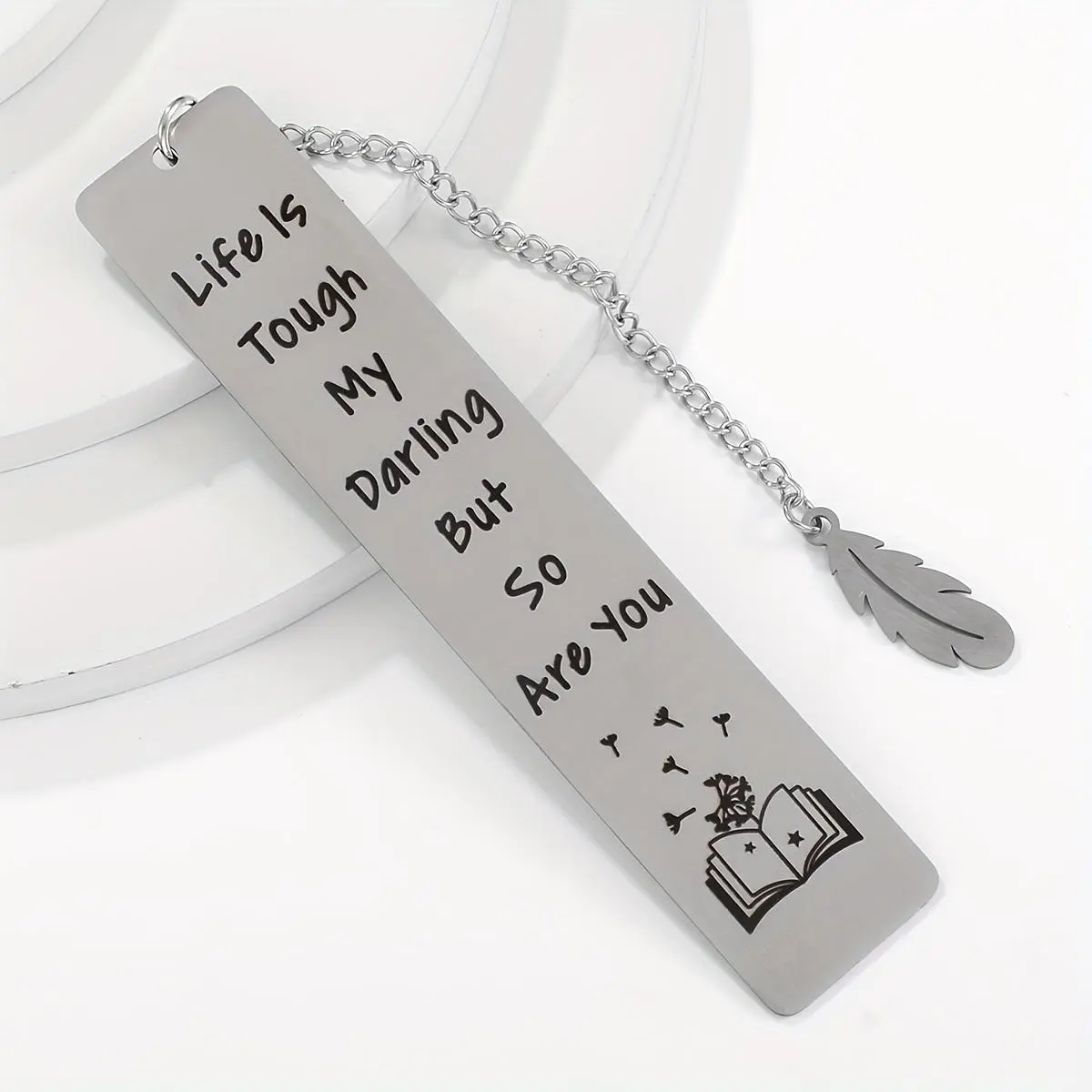Stainless Steel Feather Bookmark, 1 Count Durable Rust-resistant Metal Page Marker, Perfect Gift Idea for Friends, Family, and Colleagues