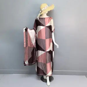 Women's 2-Piece Leopard Print Long Sleeve Drape Shawls Kimono & Bandana Set, Casual Open Front Outerwear & Square Scarf, Beach Vacation Cover Up, All-Season Fashion Accessory