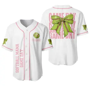 Custom Gameday Softball Mama Jersey Shirt, Cute Softball Shirt, Womens Softball Tee, Softball Lover Shirt, Softball Season