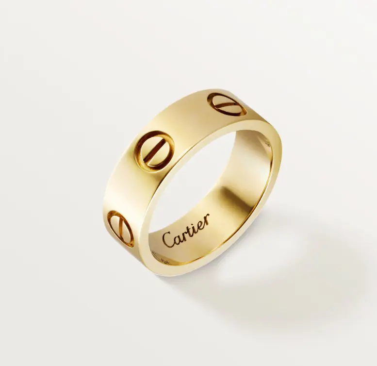 Pre-owned Cartier LOVE Ring Classic Model yellow gold 750/1000 Width 5.5 mm Gold Rings Solid Gold Ring