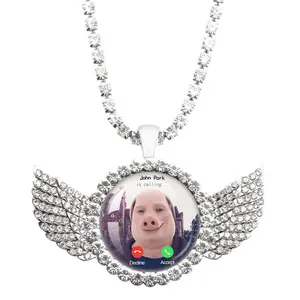 John Pork Pig Answers the Phone Moon Shape Necklace Funny Animal Jewelry Gift for Pig Lovers Custom Picture  Cute Doll  name Versatile Heart Pendant safety pin Sterling Silver Cross Oversize Gold Plated Gradient Diamond Bead Rosary