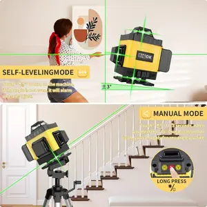 16 Lines Self - Leveling Laser Level. 360° Green Cross Line Laser for Construction, Tile Install Self Levelling Laser