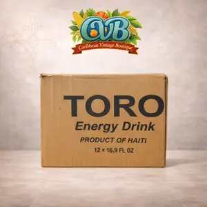 Toro Energy Drink 12 Pack 16.9 FL OZ Product of Haiti High Energy Drink