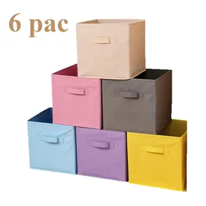 6Pac Foldable Uncovered Storage Box, A Must for Finishing, Household Non-woven Clothes Storage Box, Large Finishing Box, Wardrobe Storage Box, Mid-year Stocking