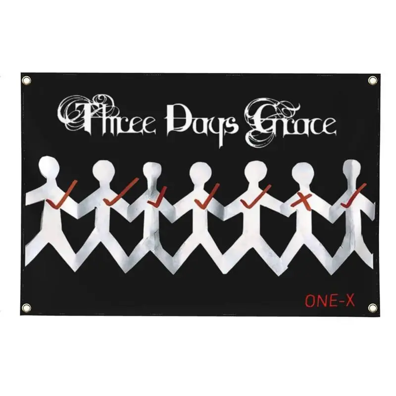 Tapestry  Vintage Three Music Days Grace Band One-X Art Flag Wall Hanging Decoration Wall Flag Tapestry, Tapestry Room Decor, Wall Art bedroom decor leopard room decor stuff for your room cheap anime room decor cheap bedroom decor tapestry