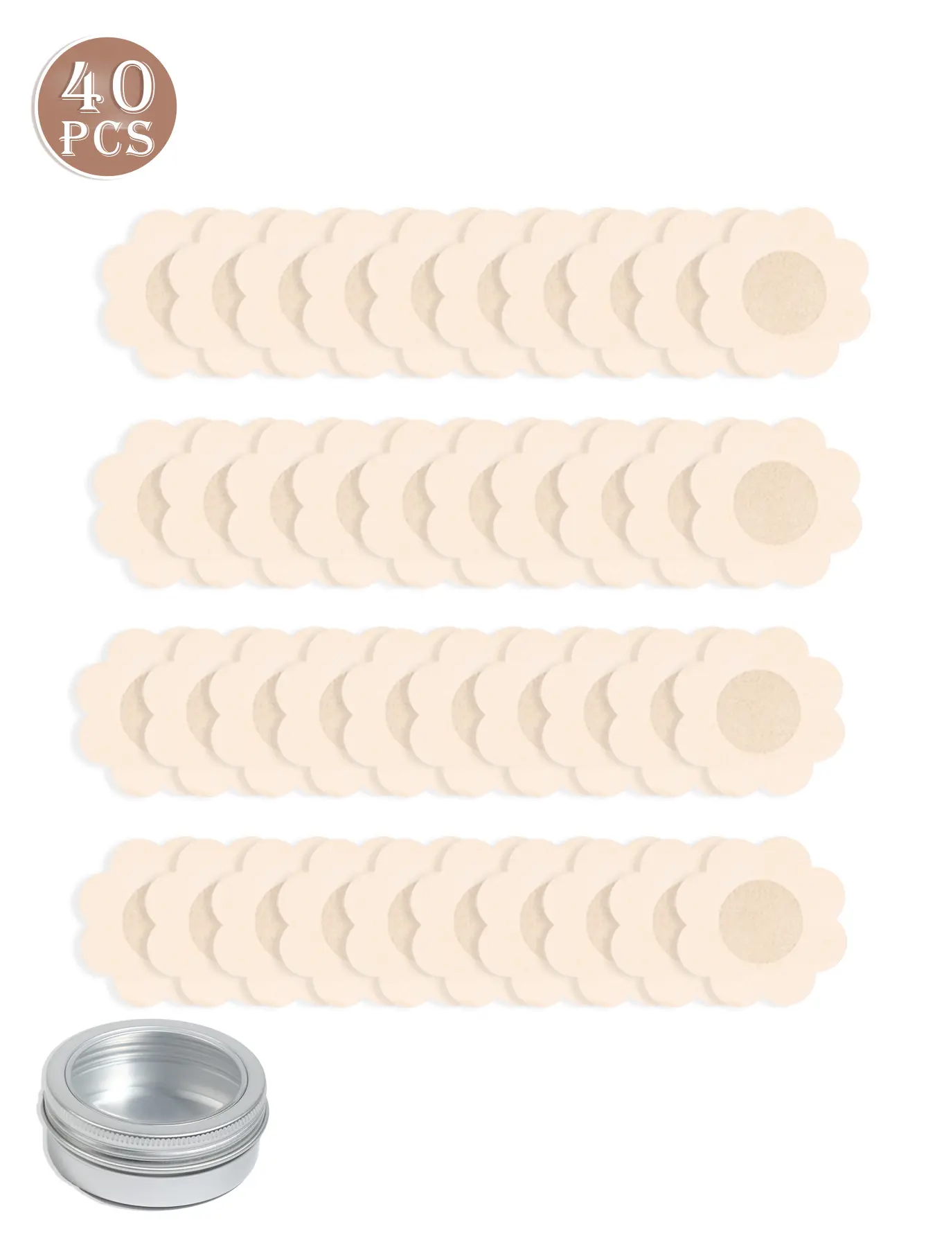 40-piece gift box set of disposable Sticky Nipple Covers, round design, strong adhesive that stays in place, comfortable and safe, suitable for everyday wear, Underwear