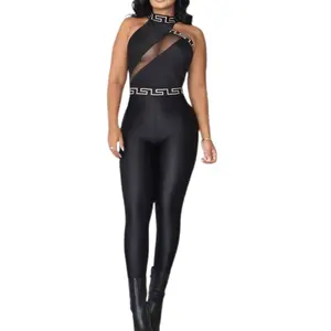 SHAPESHE Sleeveless Jumpsuits For Women Fashion Bodysuit One Piece Full Body Workout Jumpsuit