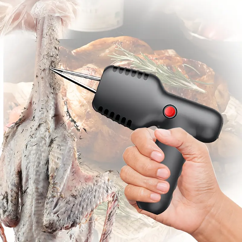 Household Electric Plastic Poultry Plucker - 36V Lithium Rechargeable Battery, USB Charging, Auto Operation for Fast Feather Removal, Handheld for Turkeys, Ducks