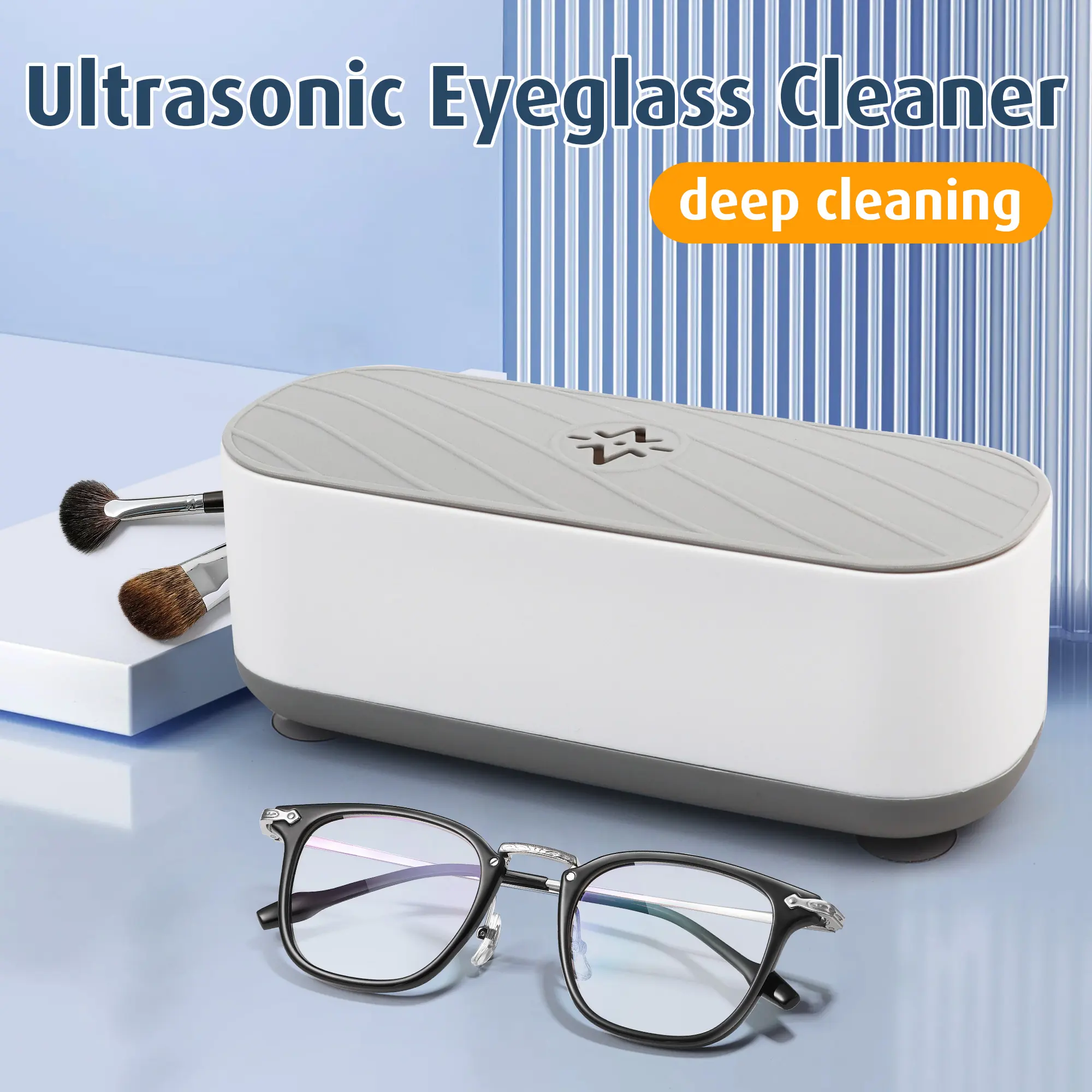 Portable Ultrasonic Cleaner for Bag Accessories Cleaning & Care, Compact Form High-Frequency Technology Machine, Low Noise Quiet Operation for Home & Travel, Deep Clean Small Size Device, Cleaning Tool, Eyeglasses