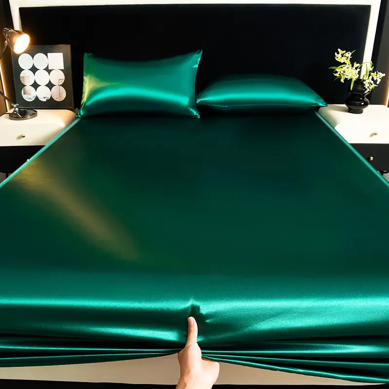 Luxury Satin Bedding Set, Comfy Bed Sets, Cool Touch Fabric, Cooling Sheet Set, Available in Multiple Colors, Queen/king Size, Perfect for Summer, Bedroom Decor
