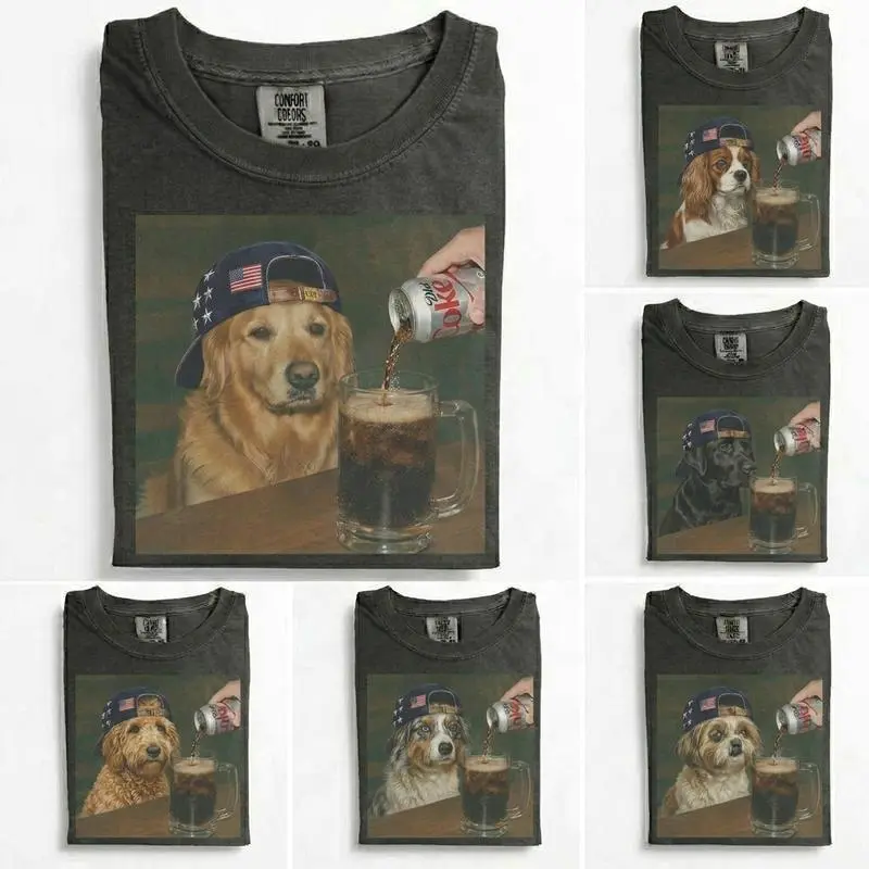 Comfort Colors 50+ Dog Breeds Available Diet Coke Cute Shirt, Vintage 90s Funny Edgy Dog Meme Tee, Unisex Fit Design, Casual Streetwear, Gift for Dog Lovers
