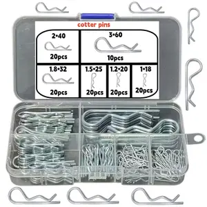 110pcs Heavy Duty Cotter Pin Assortment Kit - 5 Sizes Spring Fasteners for Trailer Locking, Lawn Mowers, Trucks & Mechanic'S Choice, Durable Metal Clips with Secure Grip, Lawn Mower Accessories, Car Wheel Nut, Bolt And Nut, Split Pin, Locking Pin