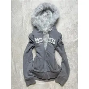 Women’s Zippered Gothic Letter-Print Faux Fur Hooded Sports Sweater/Cardigan, Slim Fit, Comfortable, Casual, Warm, Gray