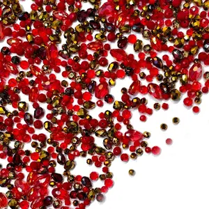 L985]Tiny Garnet Sparkle DIY Beads DIY Charms Set LL