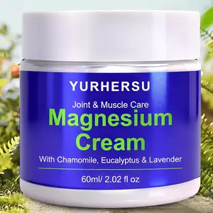 Nighttime Calming Natural Magnesium Cream, Lavender & Grape Seed Oil, Deep Moisturizing Formula Body Balm, Daily Moisture Massage & Hydration Care, Nourishing Cream, Intensive Moisturizing, Body Care Products