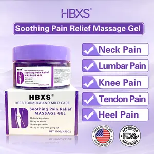 HBXS Soothing Pain Relief Gel for Severe Knee Arthritis & Shoulder Neck Muscle Pain Fast Acting Natural Treatment Massage Cream - Remedies