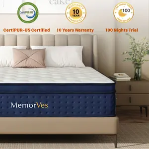 10/12/14 Inch Hybrid Mattress  Lumbar Support & Ergonomic Design, Pressure Relief, Motion Isolation, Firm Edge Support, Medium Firm, Breathable, 100-Night Trial, Mattress in a Box, Gel Memory Foam (Twin/Full/Queen/King) high-quality outdoorfun mattress