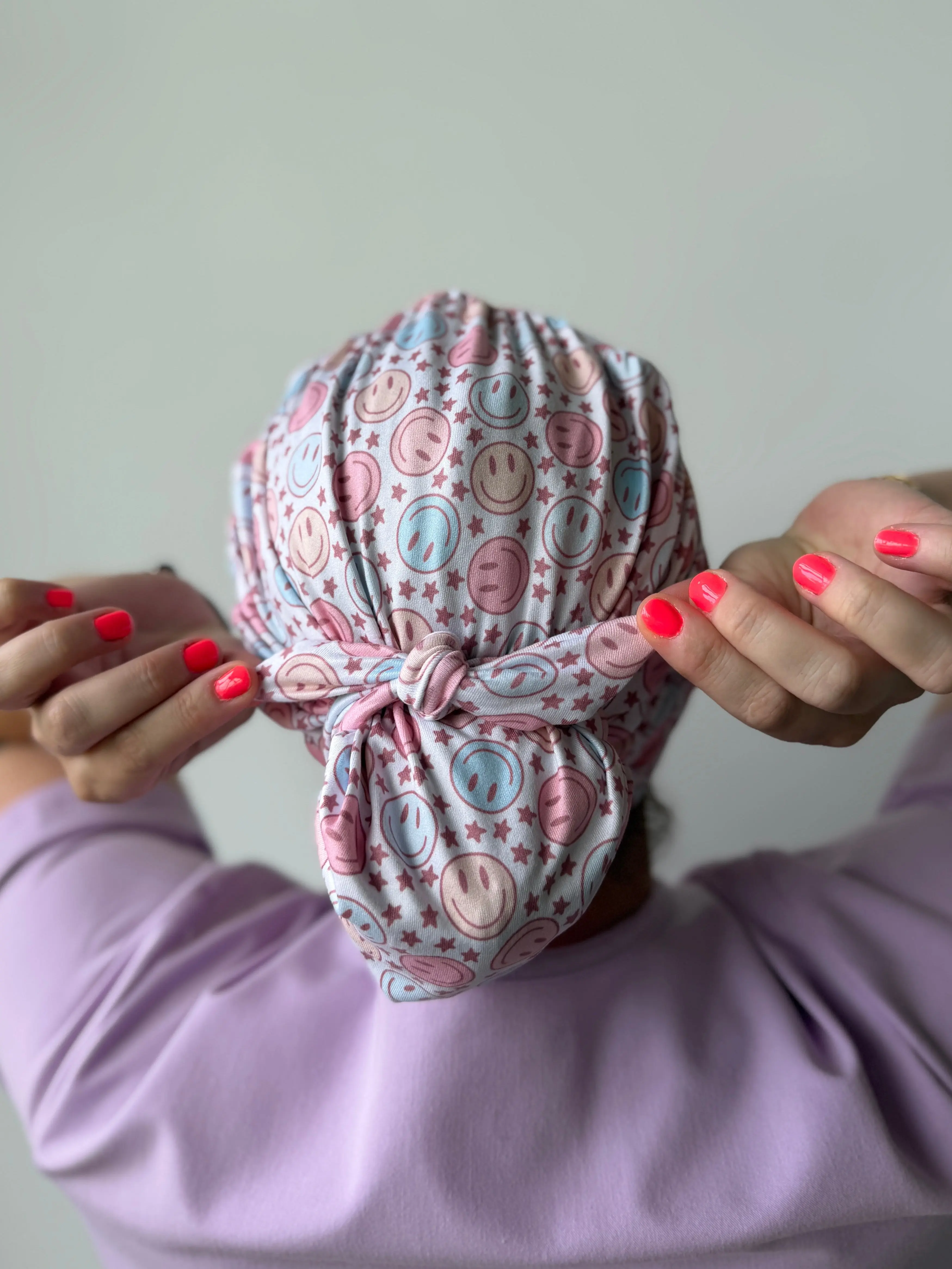 CloudCaps Scrub Cap | Smiley Stars